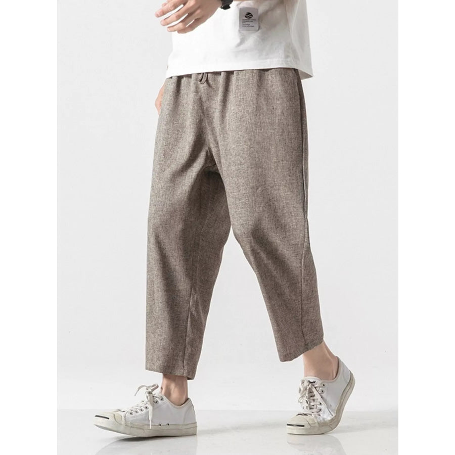 Men’s Plus Size Casual Cropped Pants Apparel and Accessories