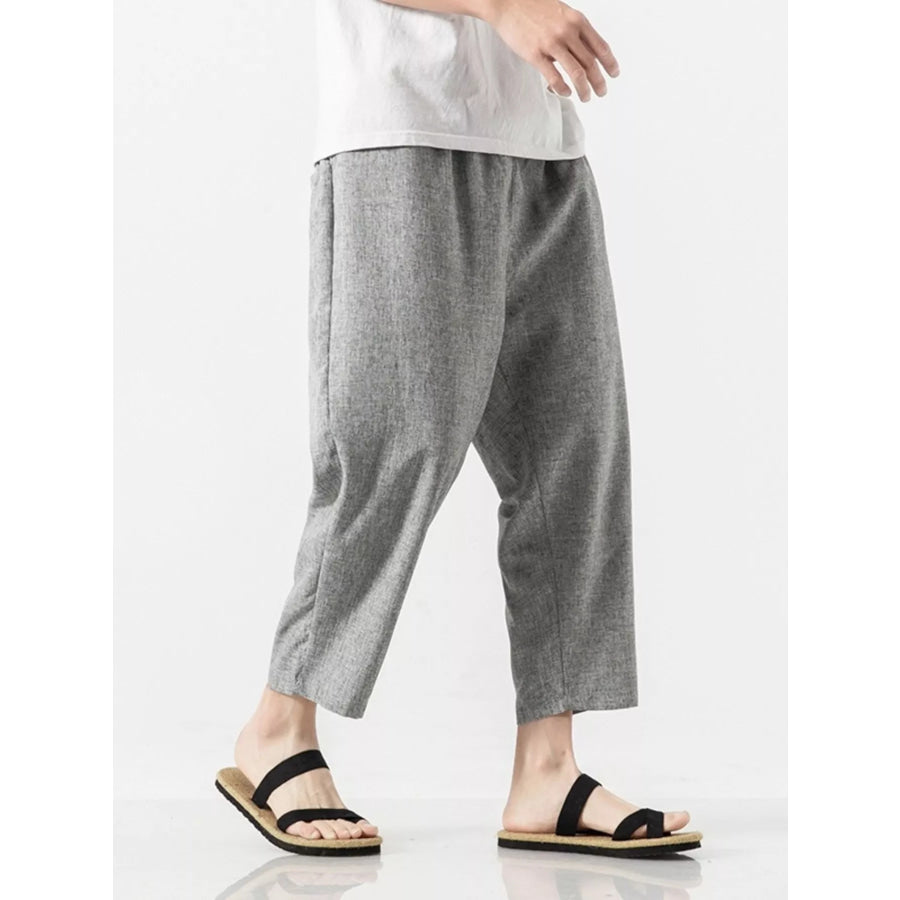 Men’s Plus Size Casual Cropped Pants Apparel and Accessories