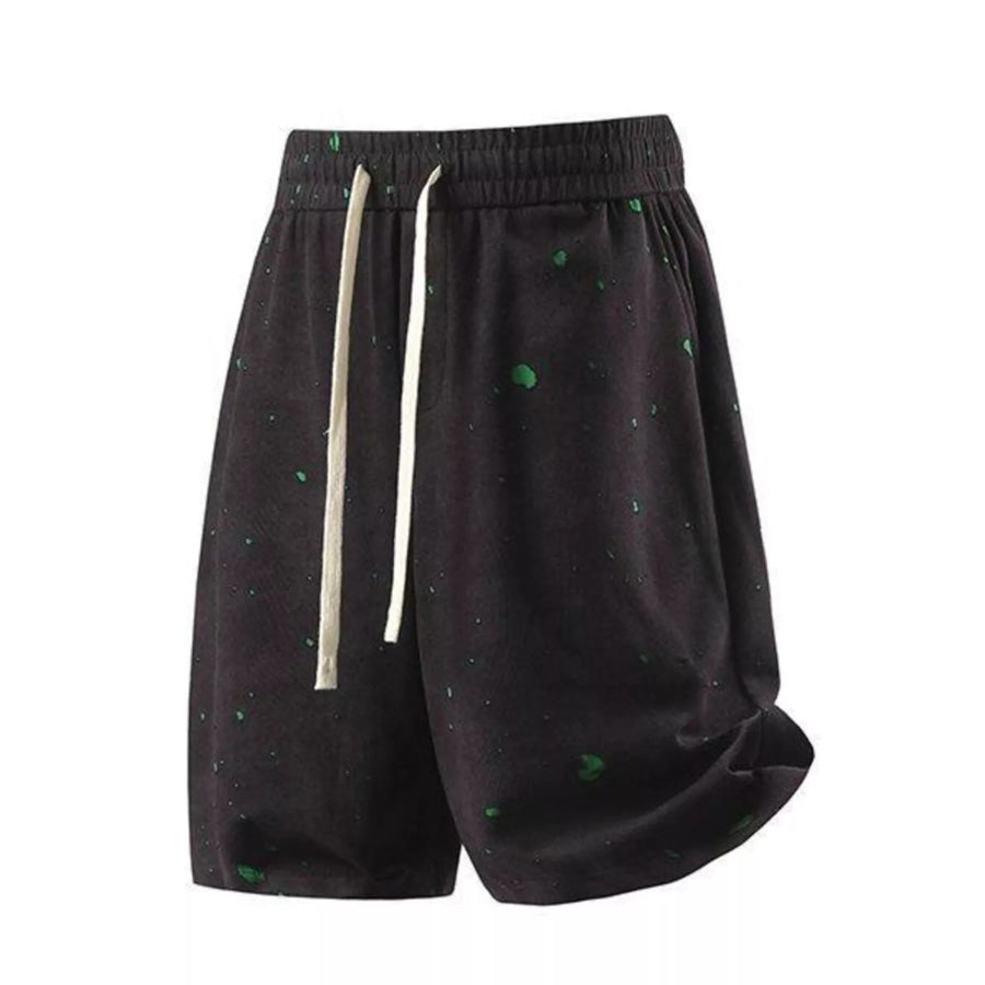 Men’s Plus Size Casual Drawstring Elastic Waist Shorts Black Forest / M Apparel and Accessories