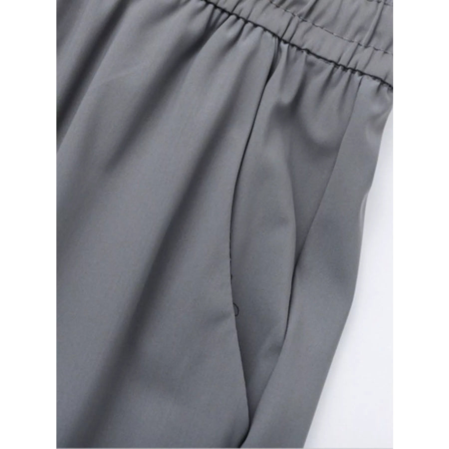Men’s Plus Size Casual Drawstring Wide-Leg Pants Apparel and Accessories