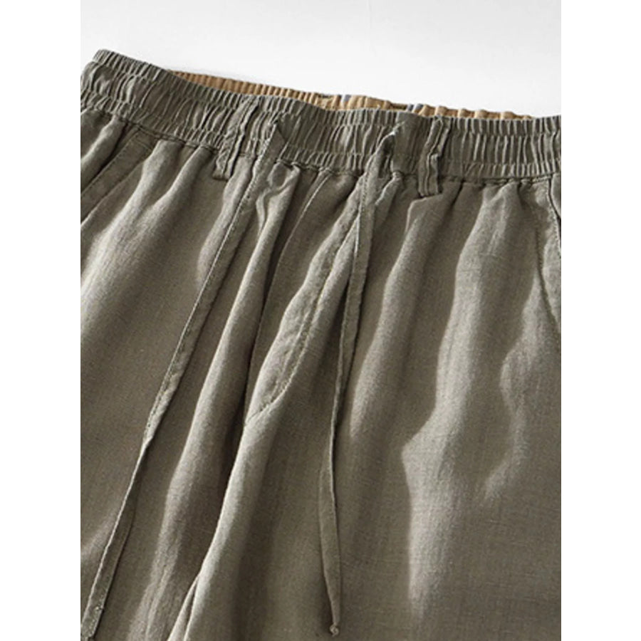 Men’s Plus Size Casual Elastic Waist Drawstring Pants Apparel and Accessories