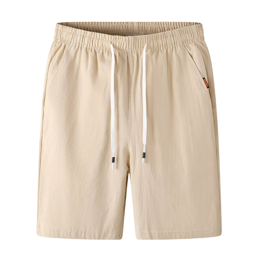 Men’s Plus Size Casual Elastic Waist Drawstring Shorts Khaki / M Apparel and Accessories