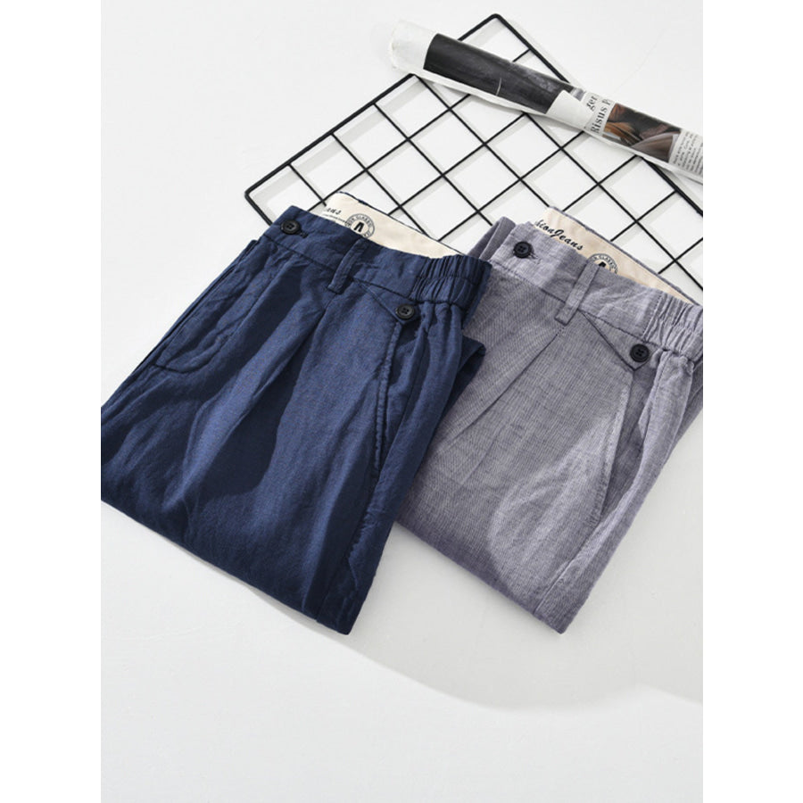 Men’s Plus Size Casual Elastic Waist Pants Apparel and Accessories