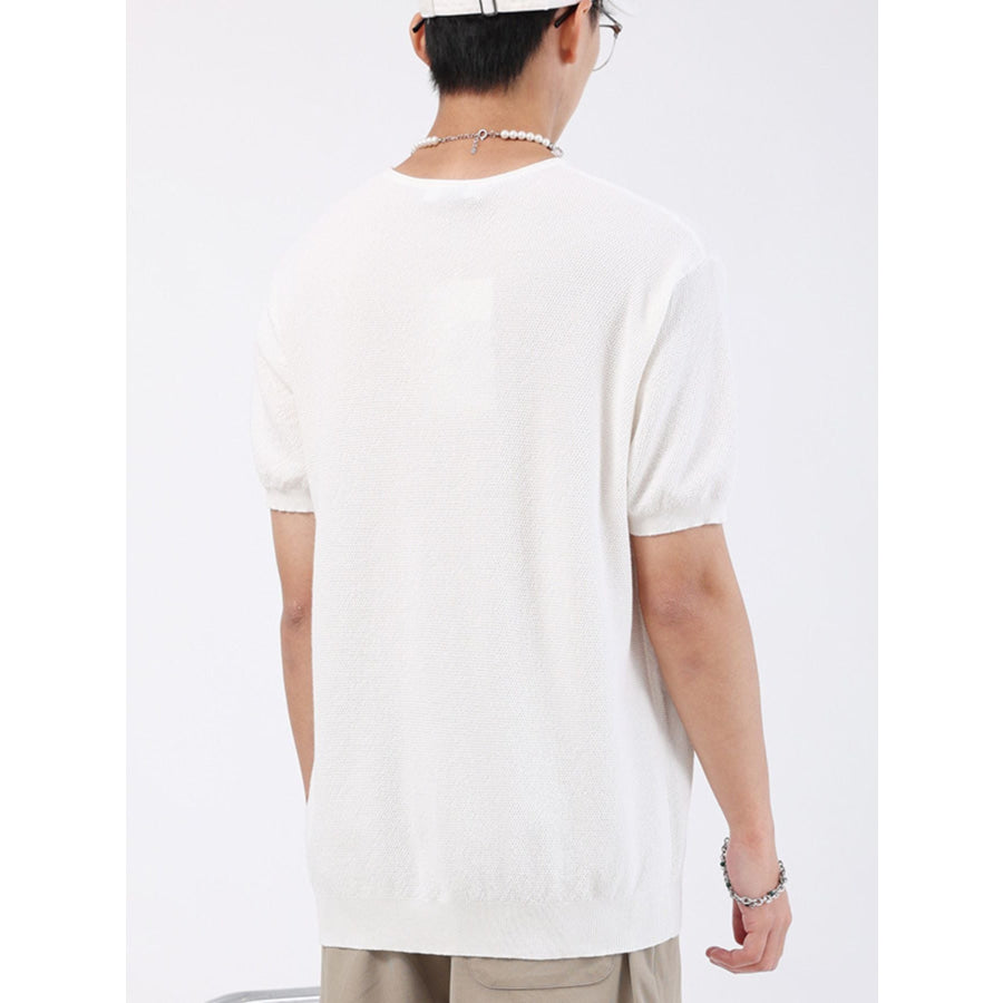 Men’s Plus Size Casual Knit Short Sleeve T-Shirt Apparel and Accessories