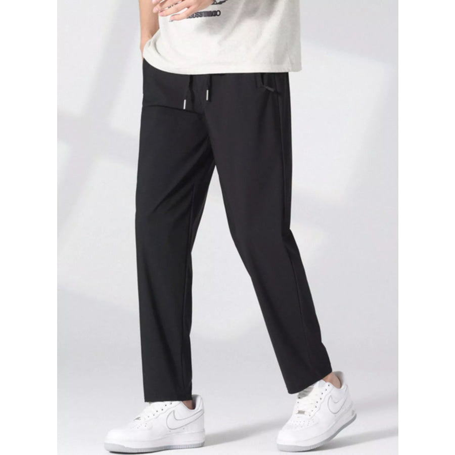 Men’s Plus Size Casual Lightweight Quick-Dry Pants Black / M Apparel and Accessories