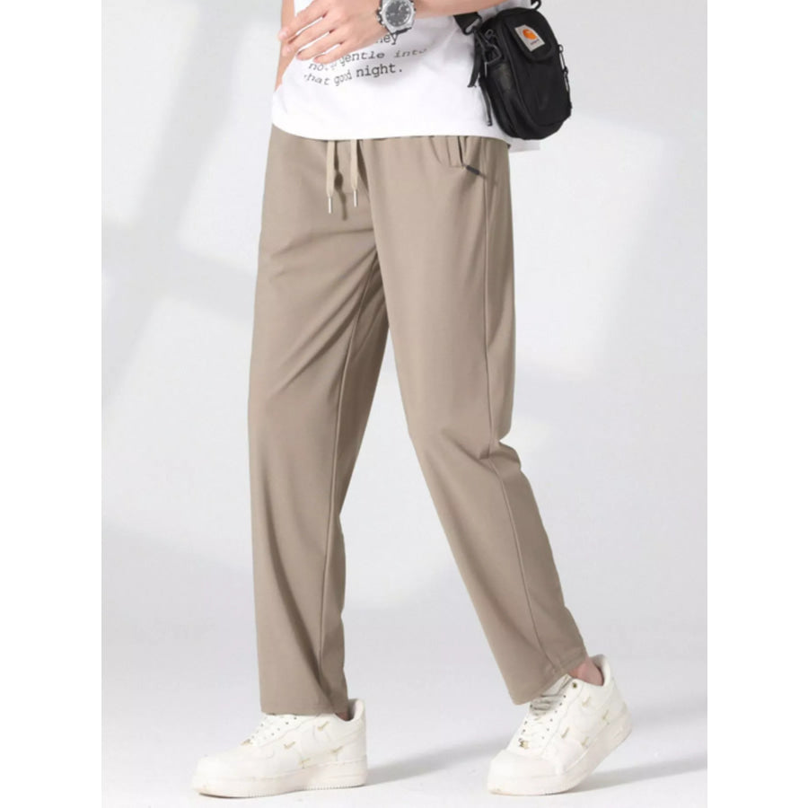 Men’s Plus Size Casual Lightweight Quick-Dry Pants Khaki / M Apparel and Accessories