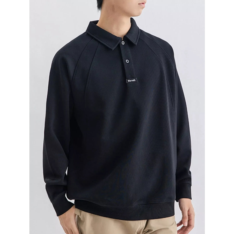 Men’s Plus Size Casual Long Sleeve Polo Apparel and Accessories