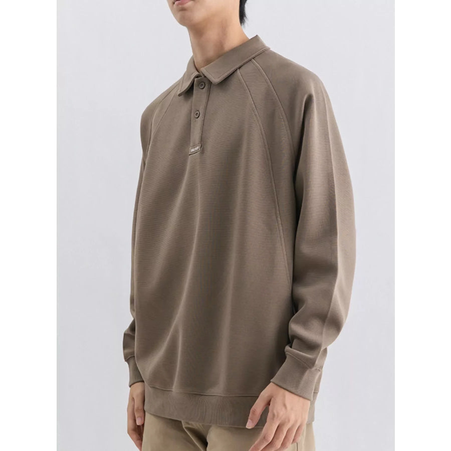 Men’s Plus Size Casual Long Sleeve Polo Apparel and Accessories