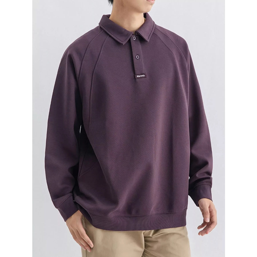 Men’s Plus Size Casual Long Sleeve Polo Apparel and Accessories