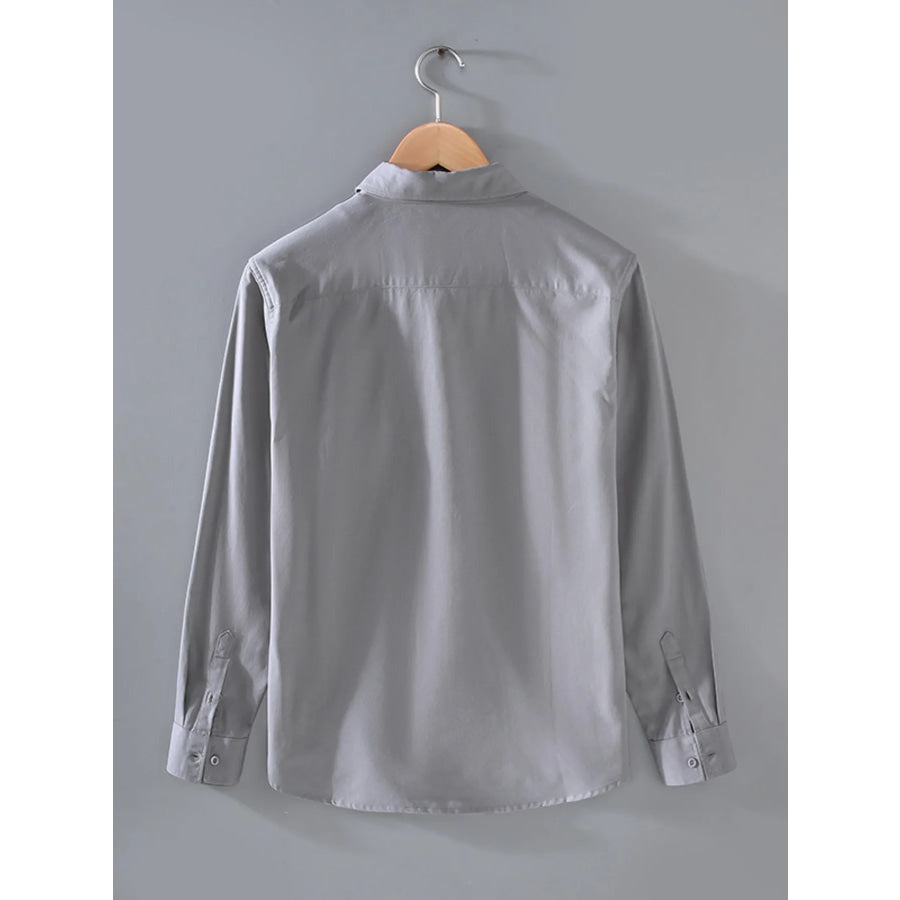 Men’s Plus Size Casual Long-Sleeve Shirt Apparel and Accessories