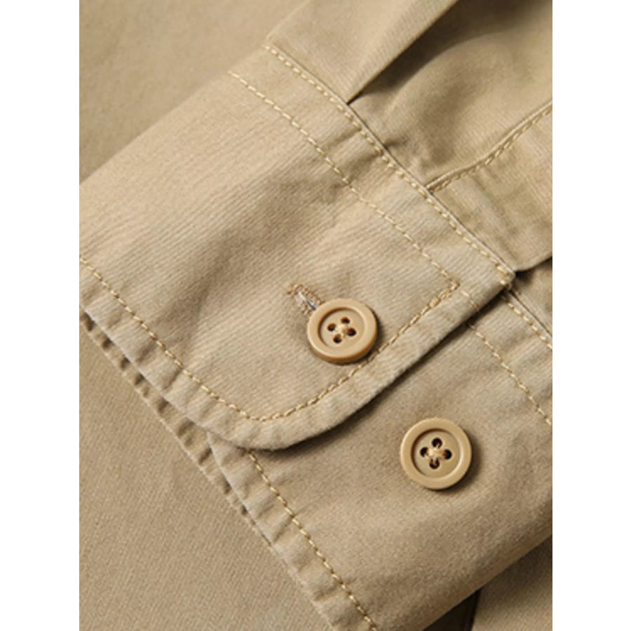 Men’s Plus Size Casual Long-Sleeve Shirt Apparel and Accessories