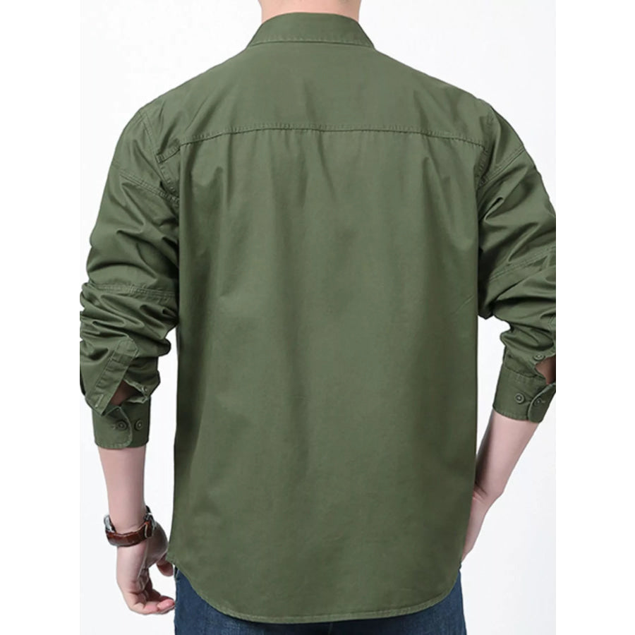 Men’s Plus Size Casual Long-Sleeve Shirt Apparel and Accessories