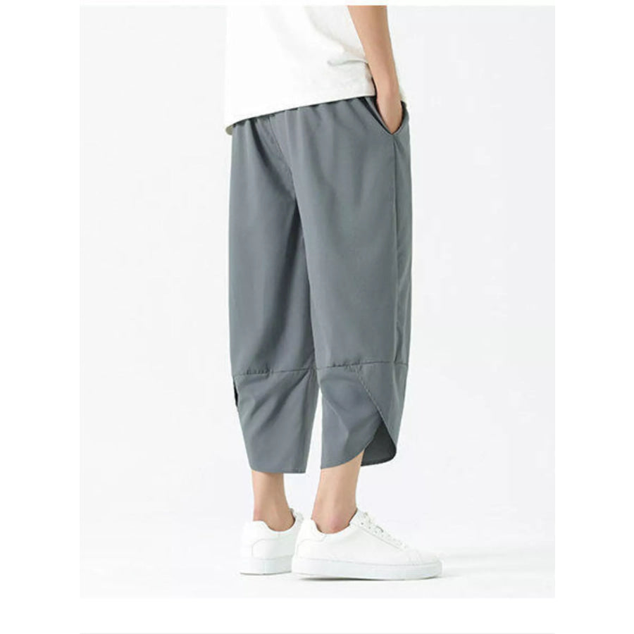 Men’s Plus Size Casual Loose Cropped Pants Apparel and Accessories
