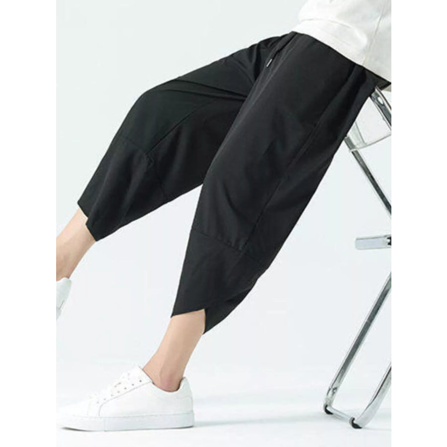 Men’s Plus Size Casual Loose Cropped Pants Apparel and Accessories