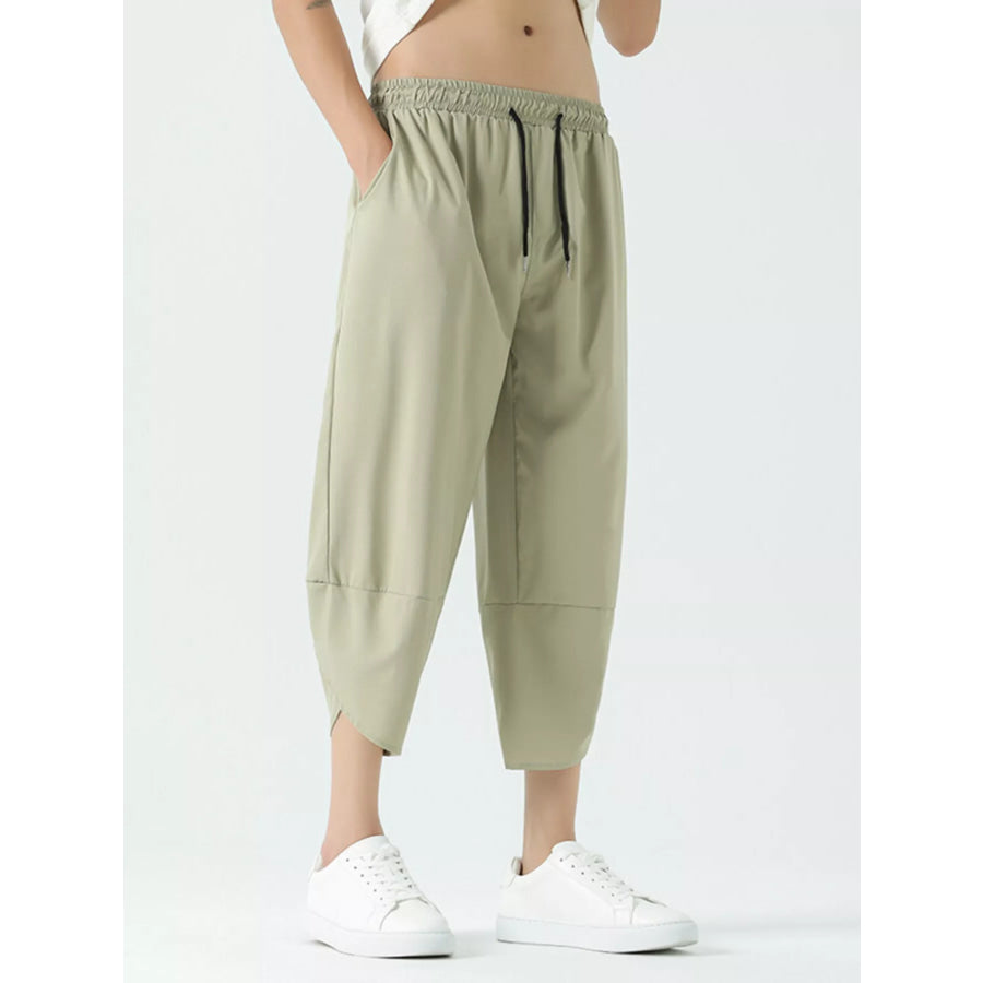 Men’s Plus Size Casual Loose Cropped Pants Apparel and Accessories
