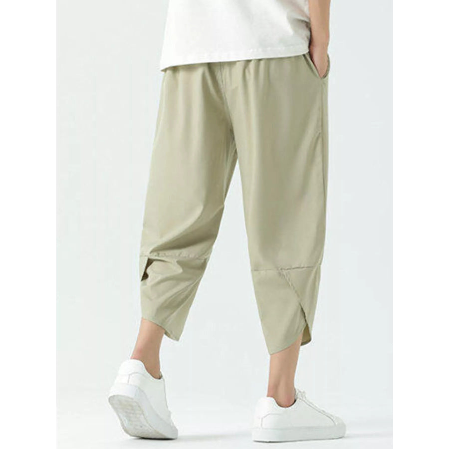 Men’s Plus Size Casual Loose Cropped Pants Apparel and Accessories