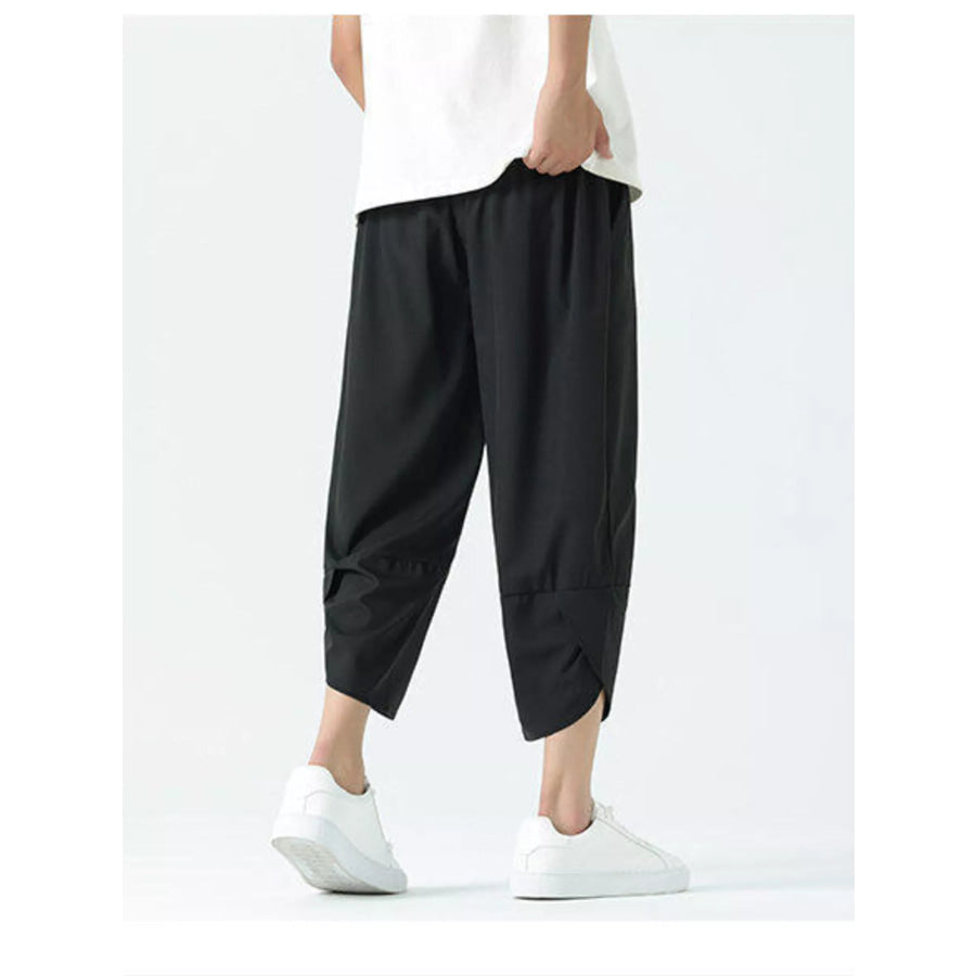 Men’s Plus Size Casual Loose Cropped Pants Apparel and Accessories