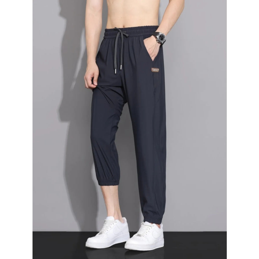 Men’s Plus Size Casual Loose-Fit Drawstring Joggers Dark Gray / M Apparel and Accessories