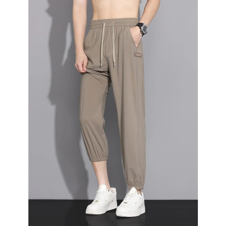 Men’s Plus Size Casual Loose-Fit Drawstring Joggers Khaki / M Apparel and Accessories