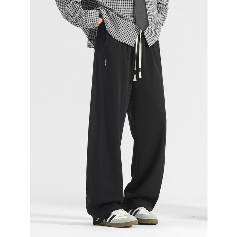 Men’s Plus Size Casual Loose-Fit Drawstring Pants Apparel and Accessories