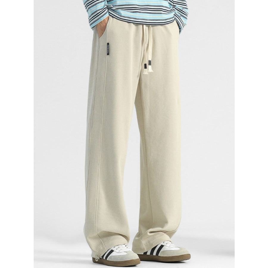 Men’s Plus Size Casual Loose-Fit Drawstring Pants Apparel and Accessories