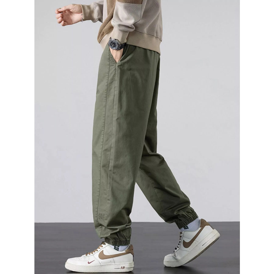 Men’s Plus Size Casual Loose Fit Joggers Army Green / M Apparel and Accessories