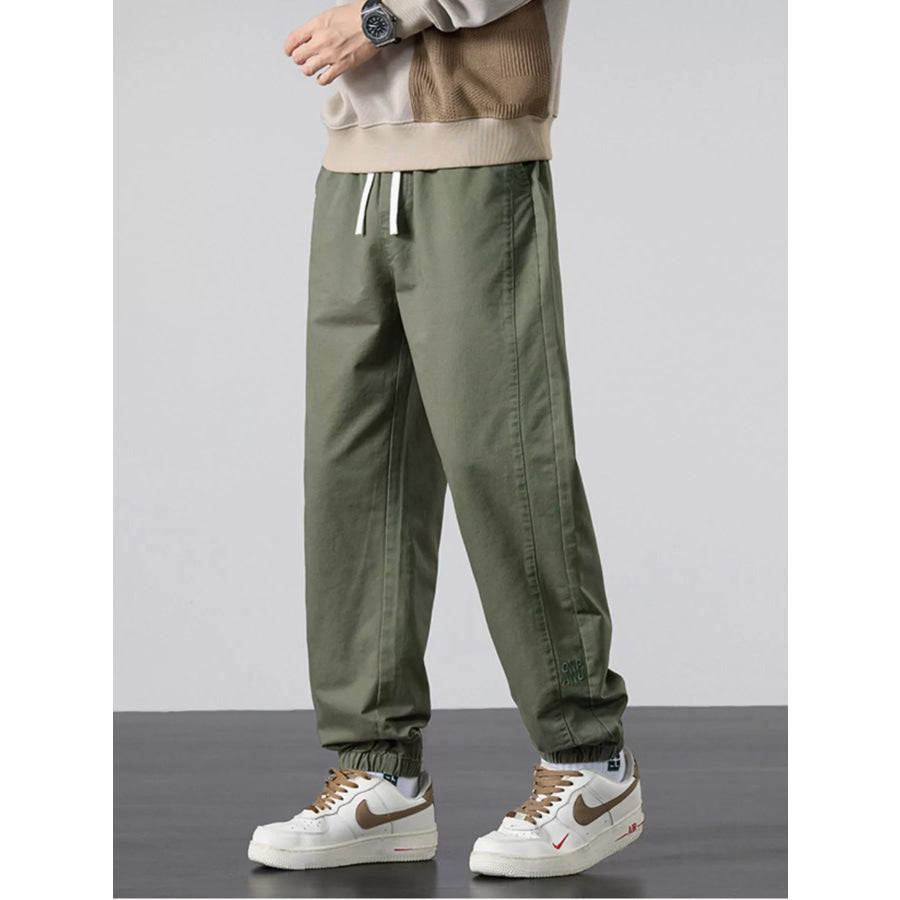 Men’s Plus Size Casual Loose Fit Joggers Army Green / M Apparel and Accessories