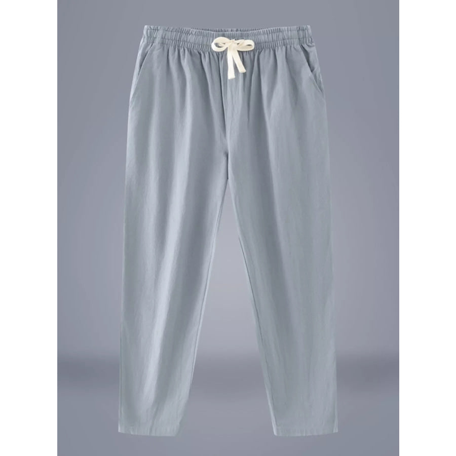 Men’s Plus Size Casual Loose-Fit Pants Air Force Blue / M Apparel and Accessories