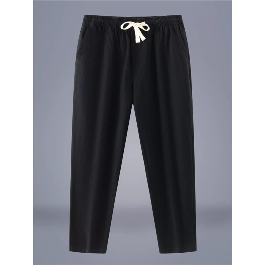 Men’s Plus Size Casual Loose-Fit Pants Black / M Apparel and Accessories