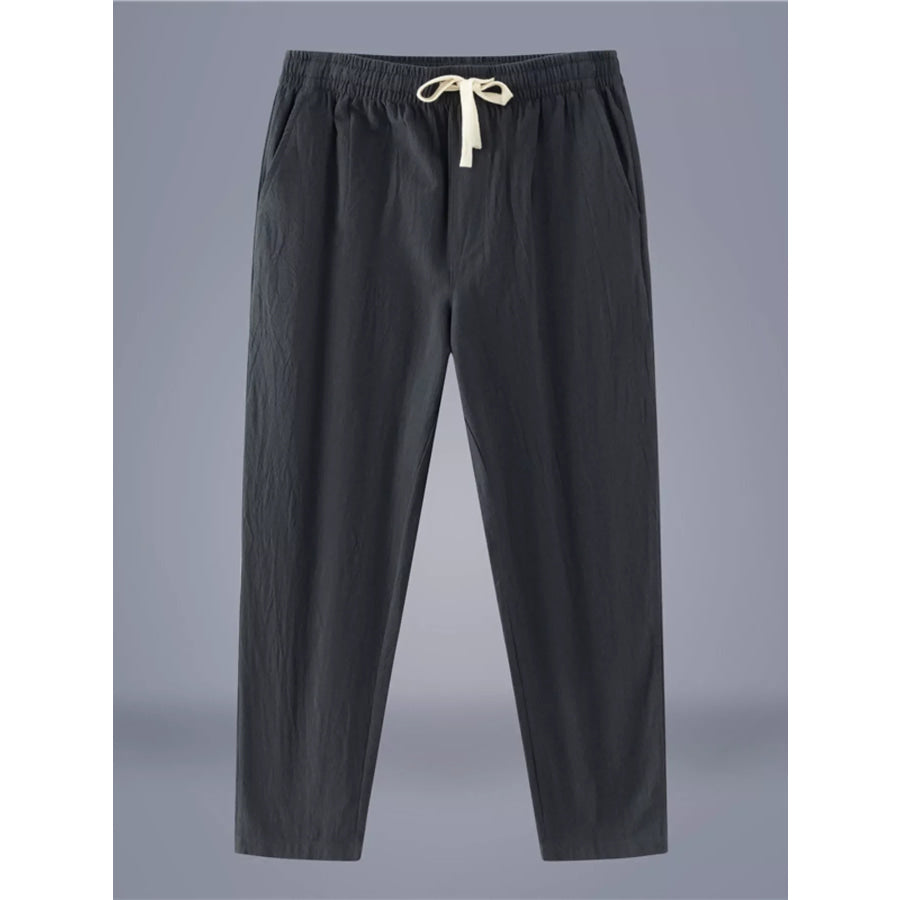 Men’s Plus Size Casual Loose-Fit Pants Dark Gray / M Apparel and Accessories