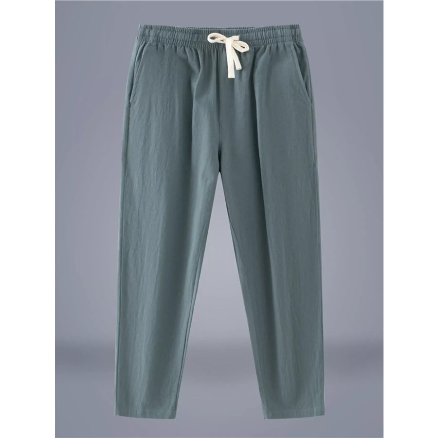 Men’s Plus Size Casual Loose-Fit Pants Deep Teal / M Apparel and Accessories