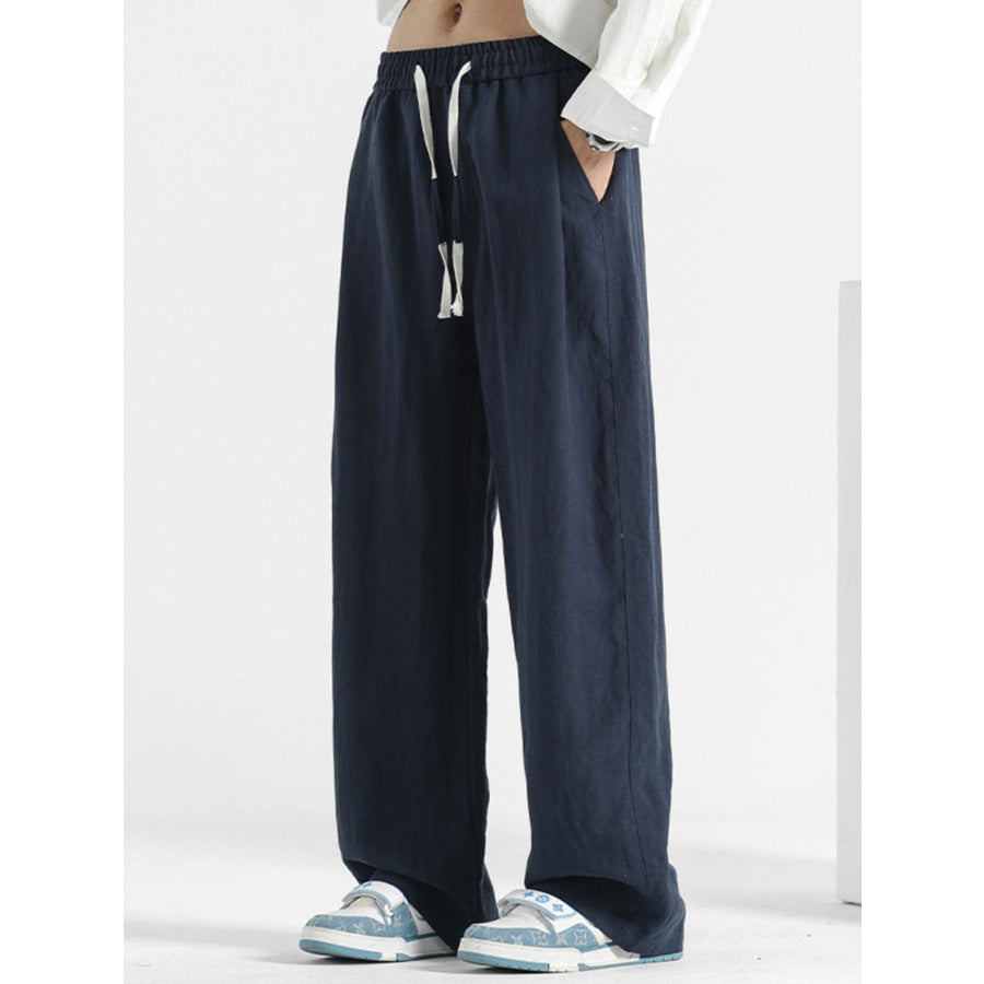 Men’s Plus Size Casual Loose Fit Pants Navy Blue / M Apparel and Accessories