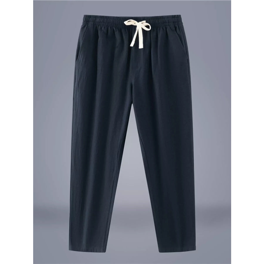 Men’s Plus Size Casual Loose-Fit Pants Navy / M Apparel and Accessories