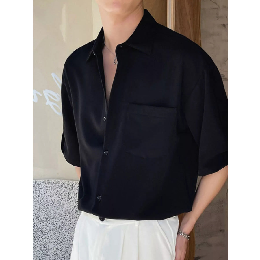 Men’s Plus Size Casual Loose Fit Short Sleeve Shirt Apparel and Accessories