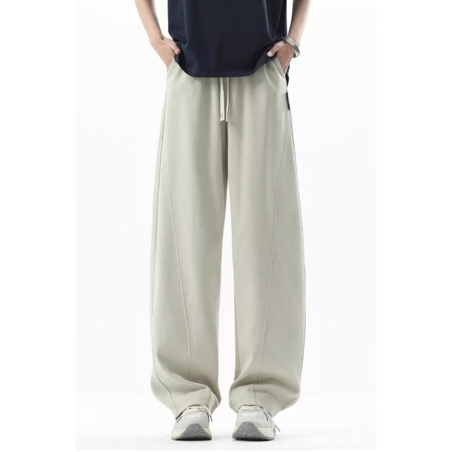 Men’s Plus Size Casual Loose Fit Sweatpants Beige / M Apparel and Accessories