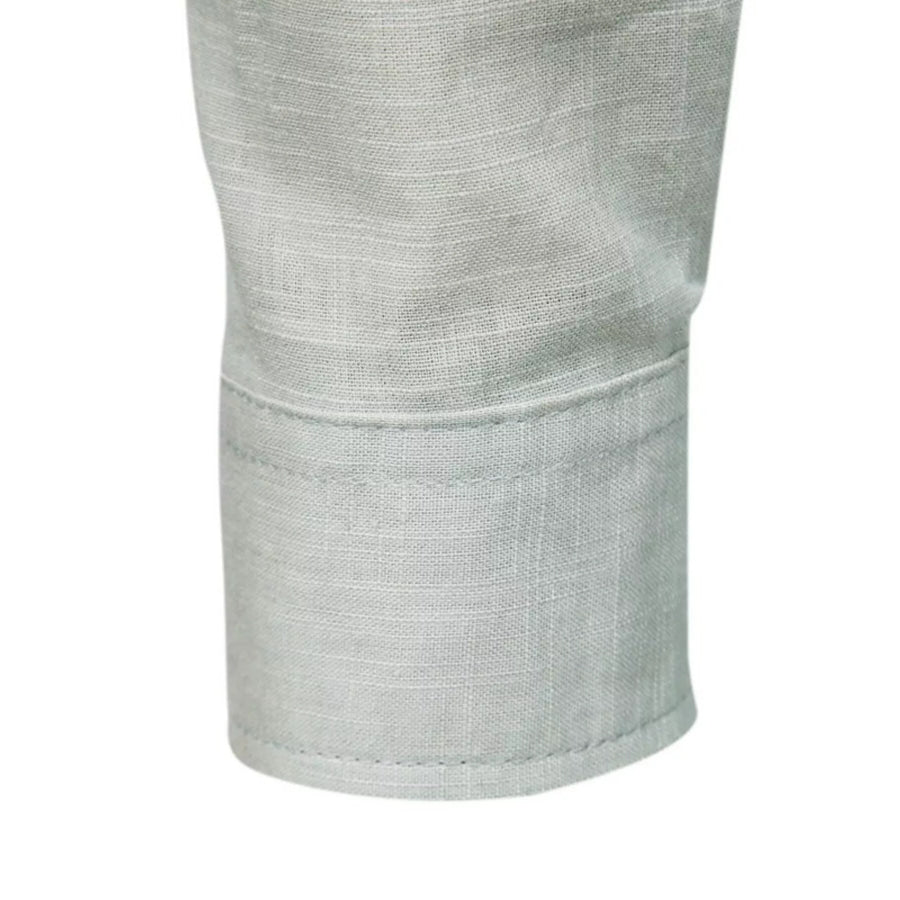 Men’s Plus Size Casual Mandarin Collar Button-Up Shirt Apparel and Accessories