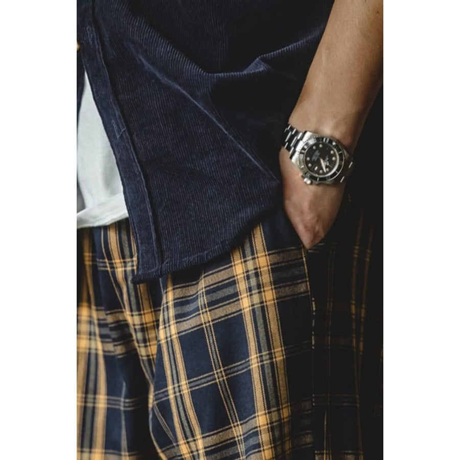 Men’s Plus Size Casual Plaid Pants Apparel and Accessories