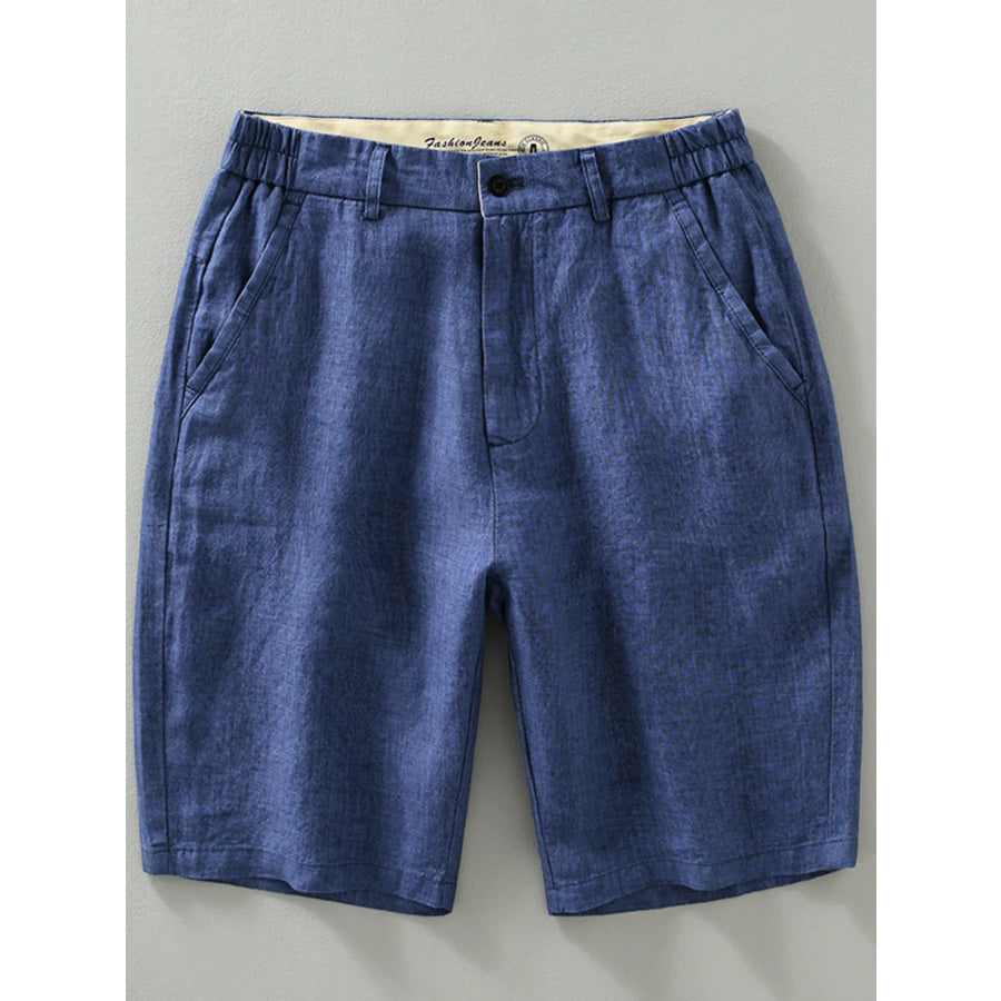 Men’s Plus Size Casual Pocketed Shorts Blue / M Apparel and Accessories
