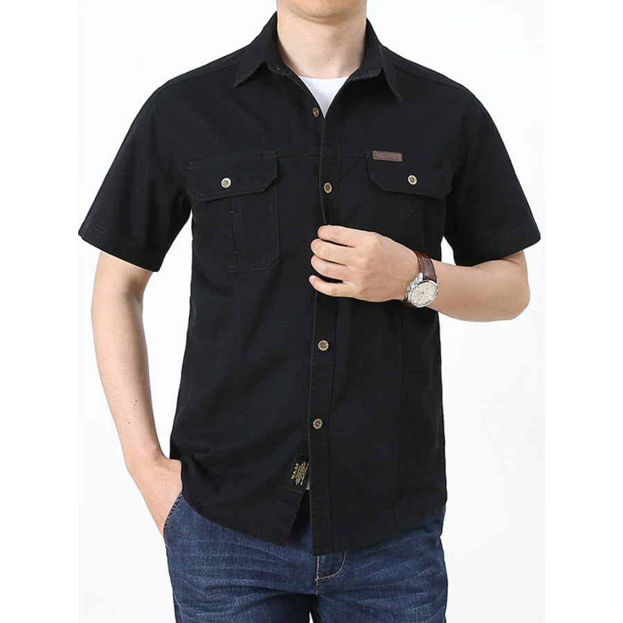 Men’s Plus Size Casual Short Sleeve Shirt Apparel and Accessories