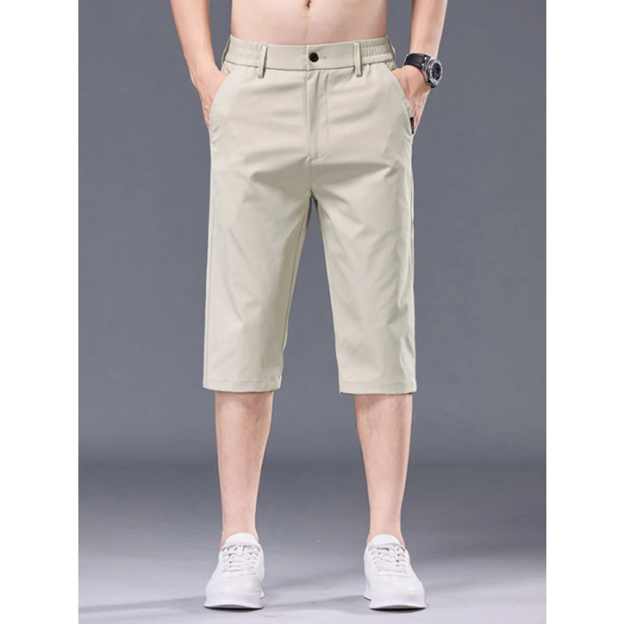 Men’s Plus Size Casual Shorts with Pockets Apricot / M Apparel and Accessories