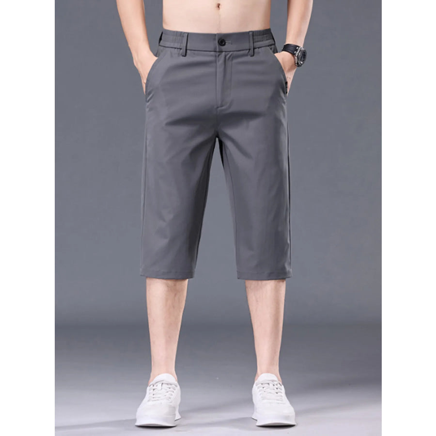 Men’s Plus Size Casual Shorts with Pockets Grey / M Apparel and Accessories
