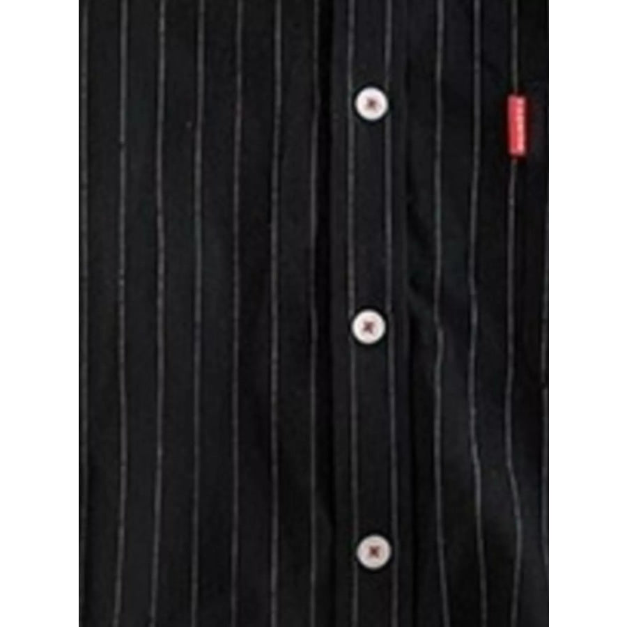 Men’s Plus Size Casual Striped Long Sleeve Shirt Apparel and Accessories