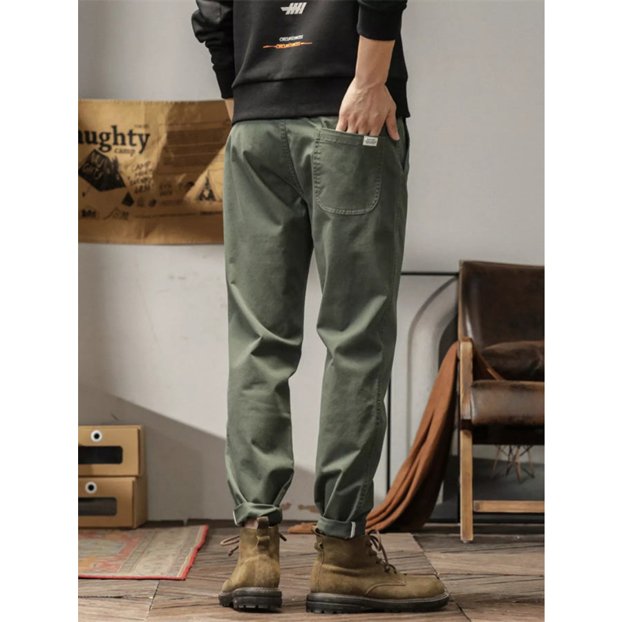 Men’s Plus Size Casual Style Slim Fit Ankle Banded Pants Apparel and Accessories
