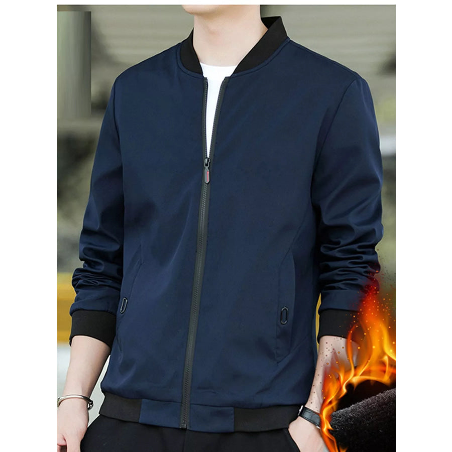 Men’s Plus Size Casual Zip Up Jacket Apparel and Accessories