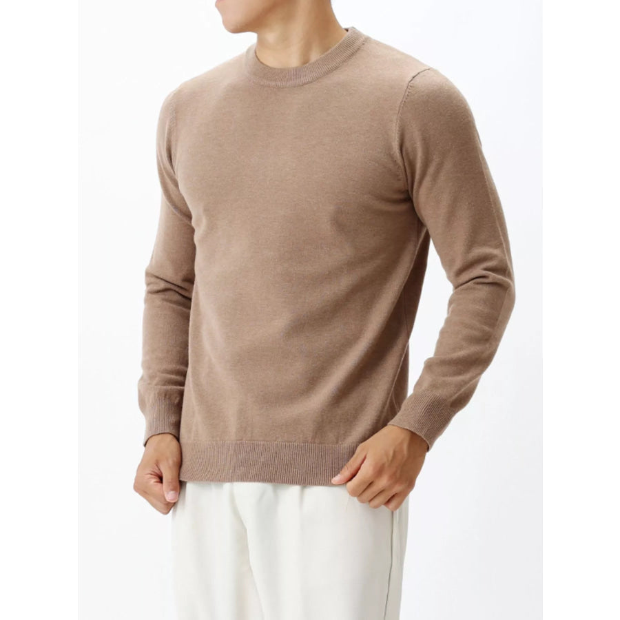 Men’s Plus Size Classic Crew Neck Sweater Apparel and Accessories