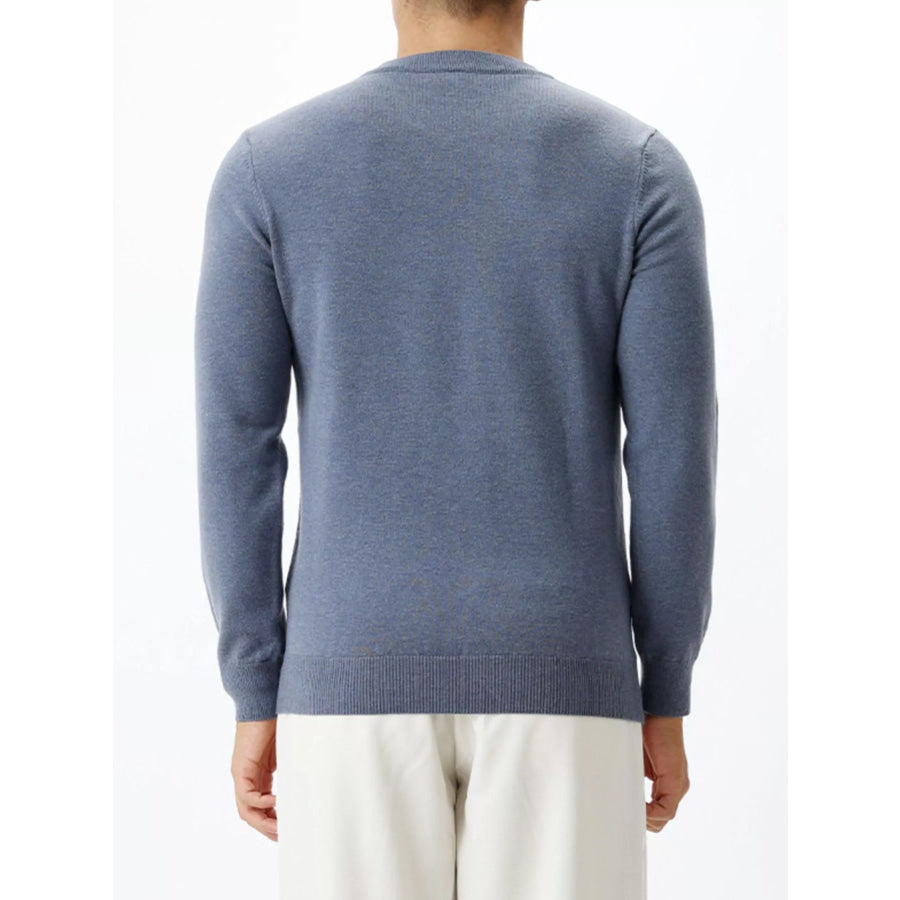 Men’s Plus Size Classic Crew Neck Sweater Apparel and Accessories