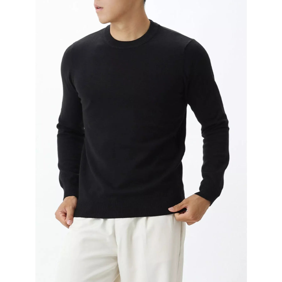 Men’s Plus Size Classic Crew Neck Sweater Apparel and Accessories
