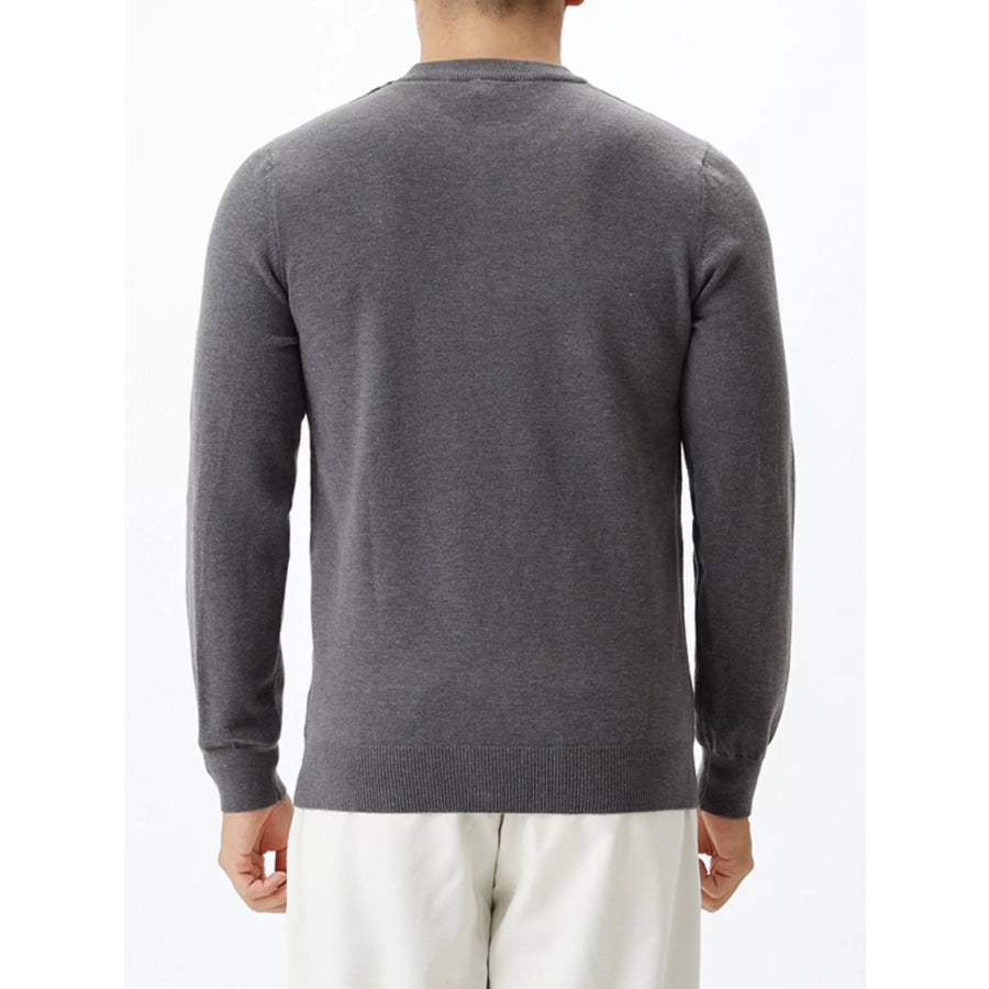 Men’s Plus Size Classic Crew Neck Sweater Apparel and Accessories