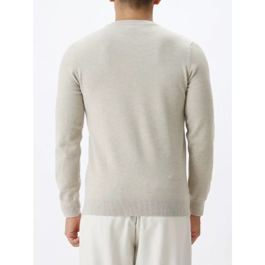 Men’s Plus Size Classic Crew Neck Sweater Apparel and Accessories