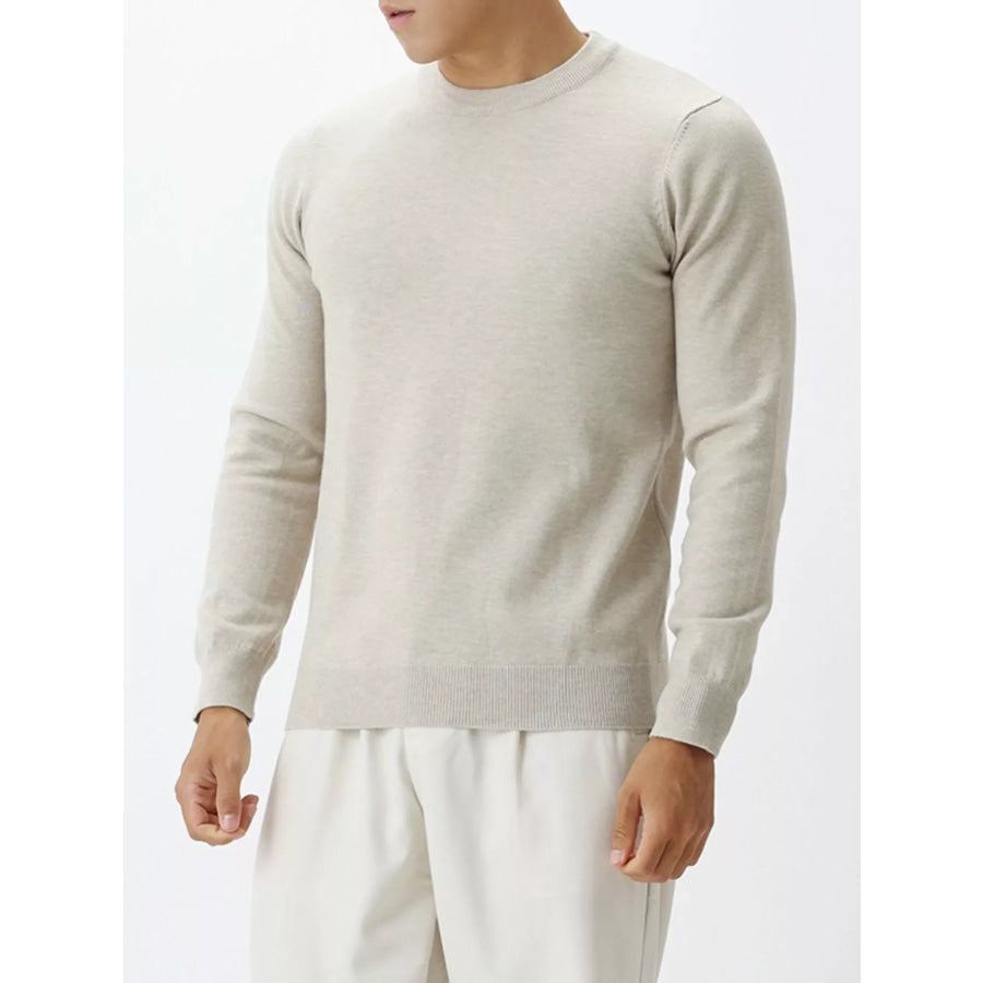 Men’s Plus Size Classic Crew Neck Sweater Apparel and Accessories